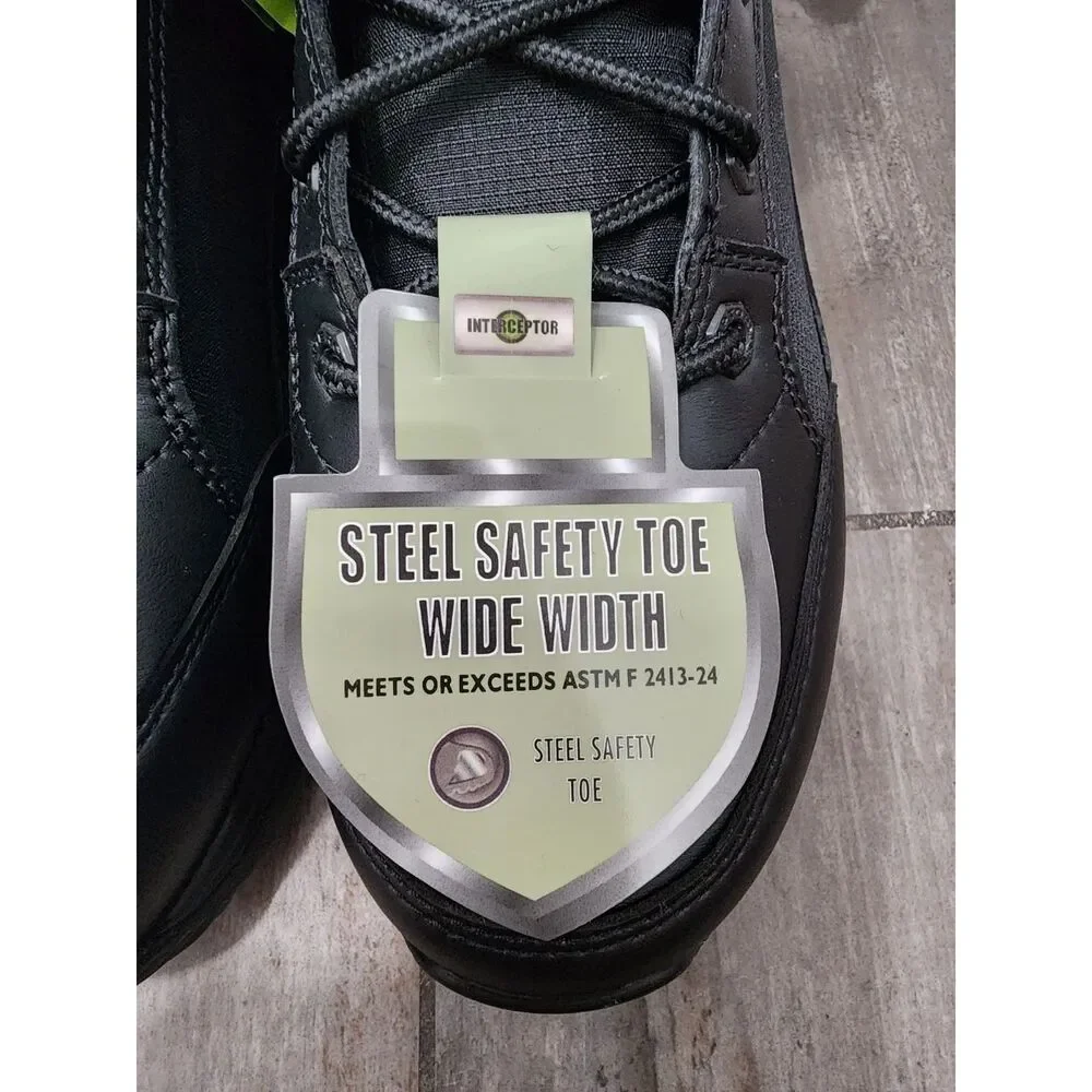 Size 10W Steel Toe Tactical Work & Safety Boots - Interceptor . New w/ Tags
